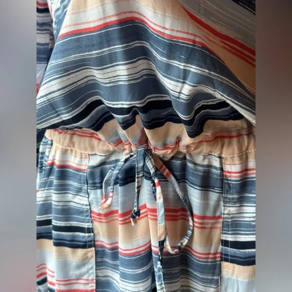 Sonoma Striped drawstring waist Dress Large NWT - Picture 3 of 9